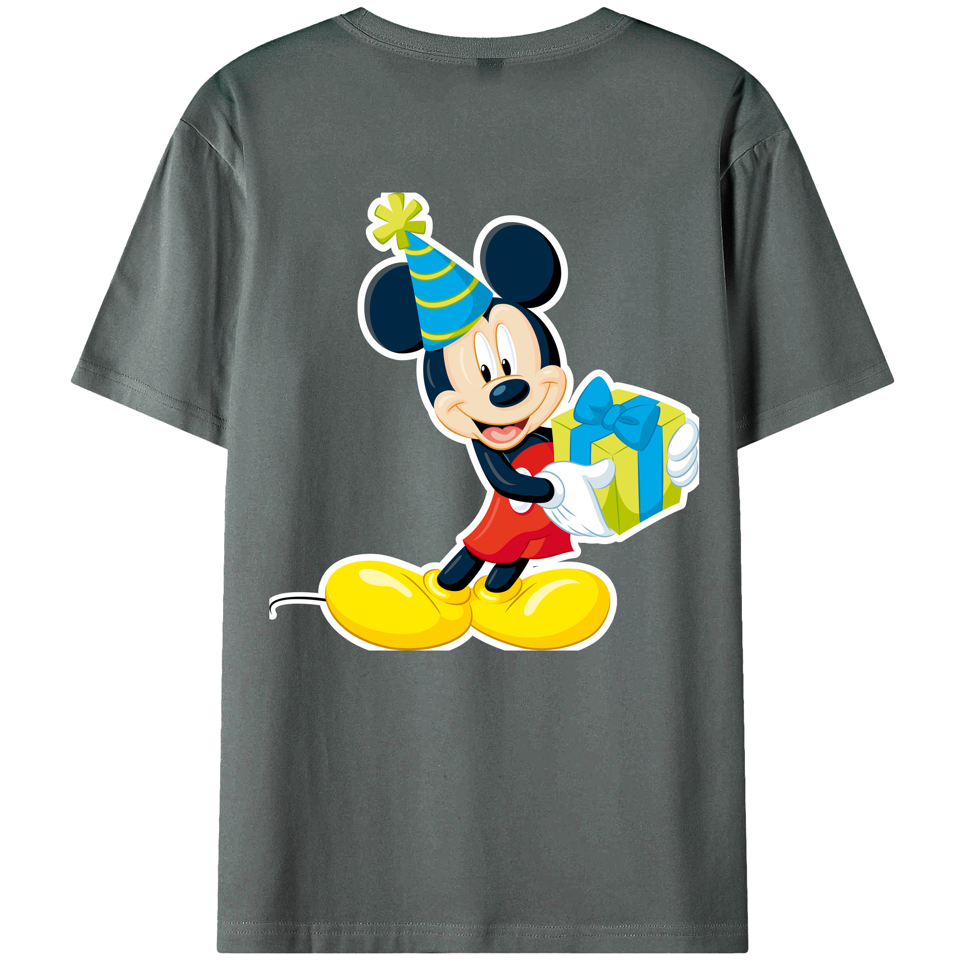 （画像用） ミッキーマウス Mickey Mouse 綿100％半袖Tシャツ（背面プリント）